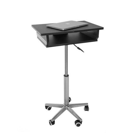 TECHNI MOBILI Techni Mobili RTA-B006-GPH06 Folding Table Laptop Cart; Graphite - 26-35.75 x 20.75 x 14.25 in. RTA-B006-GPH06